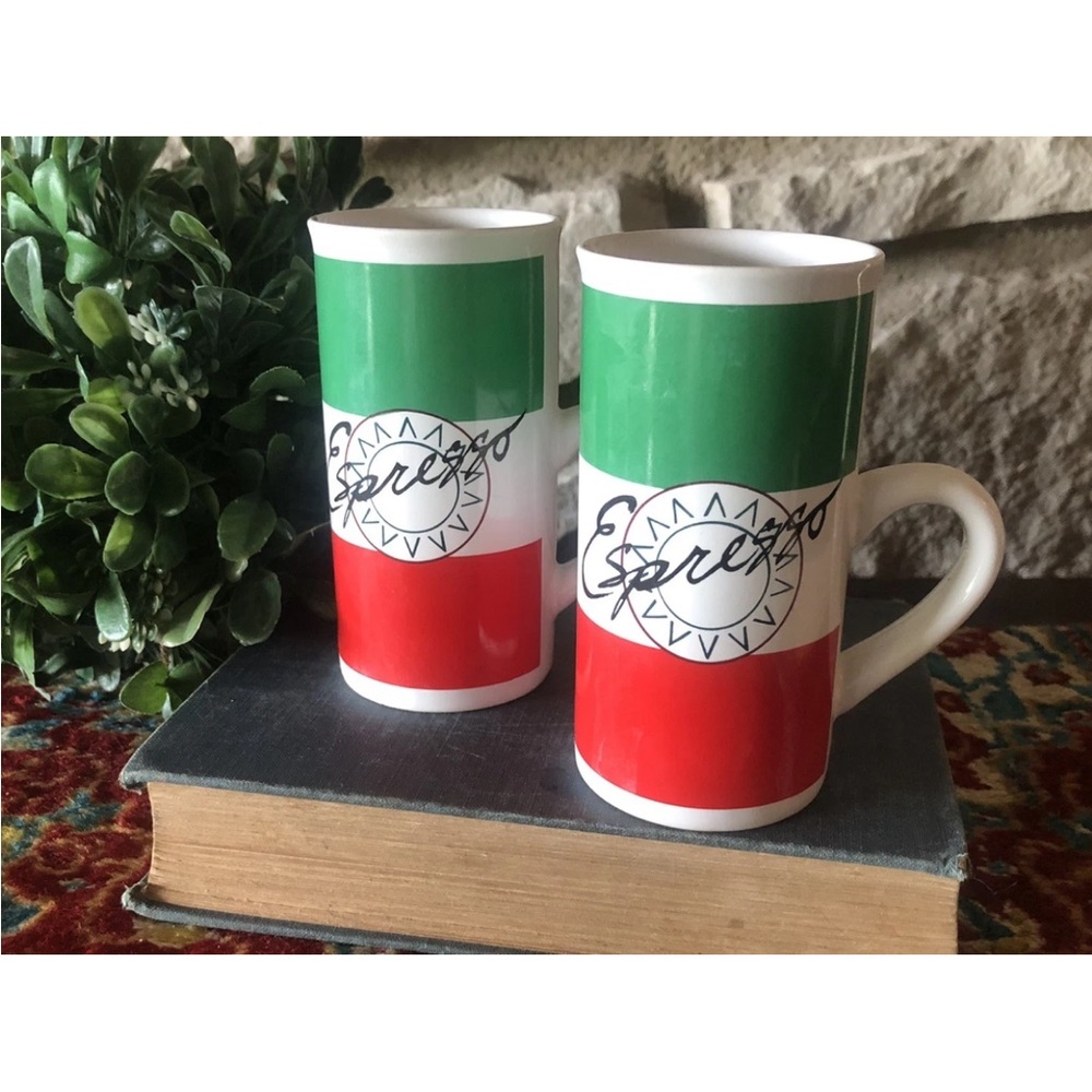 Papel Freelance Ceramic Espresso Coffee Cups Pre‎ Owned Set of 2 Excellent